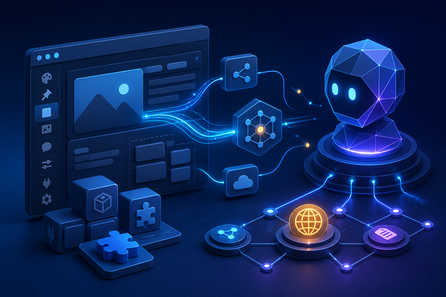 Plugin WordPress conectado a um agente de IA por uma rede de Abilities e APIs